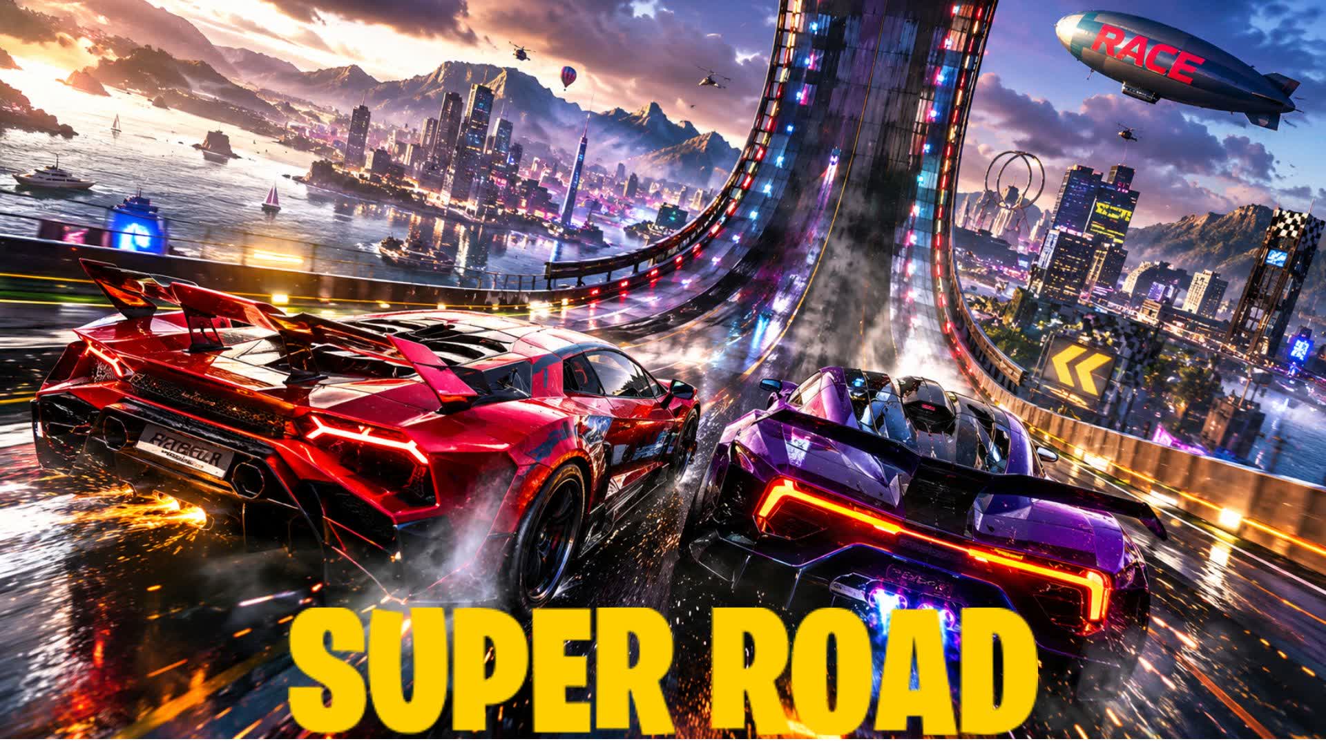 CAR GAME MOD SUPER ROAD — Fortnite Creative map
