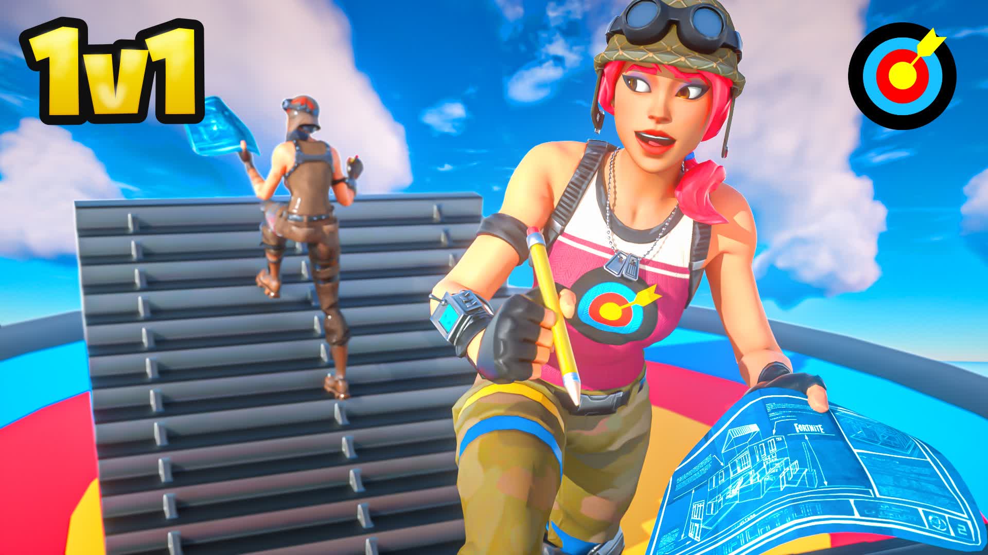 Rapid Build Fights 1v1 🎯 — Fortnite Creative map