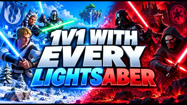 1V1 WITH EVERY LIGHTSABER — Fortnite Creative map cover art