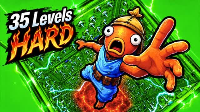 HARD PARKOUR 35 LEVELS باركور صعب — Fortnite Creative map