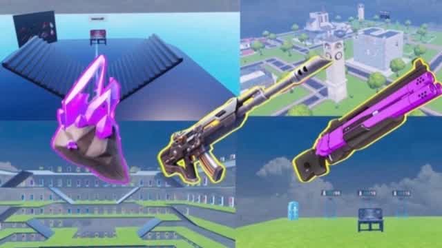 1v1 and Free build — Fortnite Creative map cover art