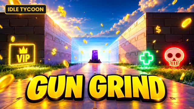 GUN UPGRADE TYCOON — Fortnite Creative map cover art