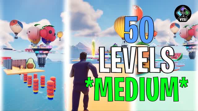50 Levels Obby deathrun — Fortnite Creative map