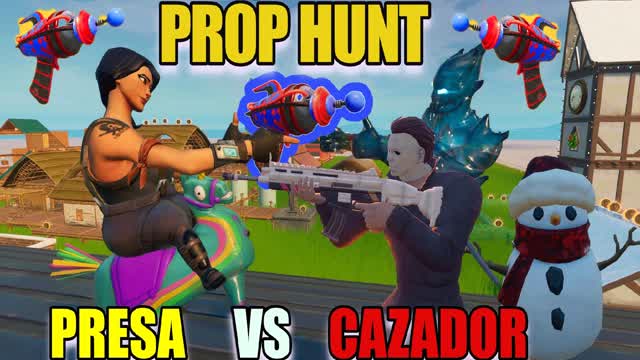 CAZADOR VS PRESA- PROP HUNT — Fortnite Creative map cover art