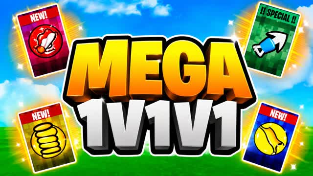 MEGA 1V1V1 RELOAD — Fortnite Creative map cover art