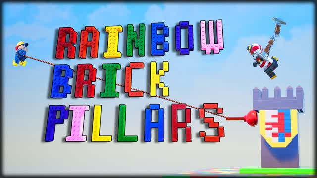 Rainbow Brick Pillars — Fortnite Creative map