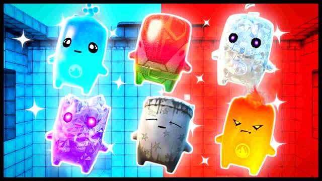 BLUE VS RED HEAT EDGE 🔵🔴 — Fortnite Creative map cover art
