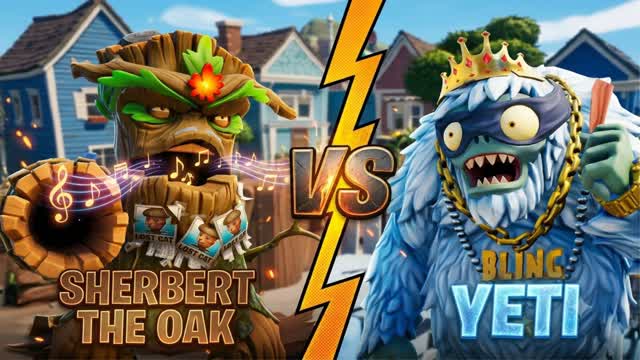 Oak vs Yeti [MEMES] 🤣 🔴🔵 — Fortnite Creative map
