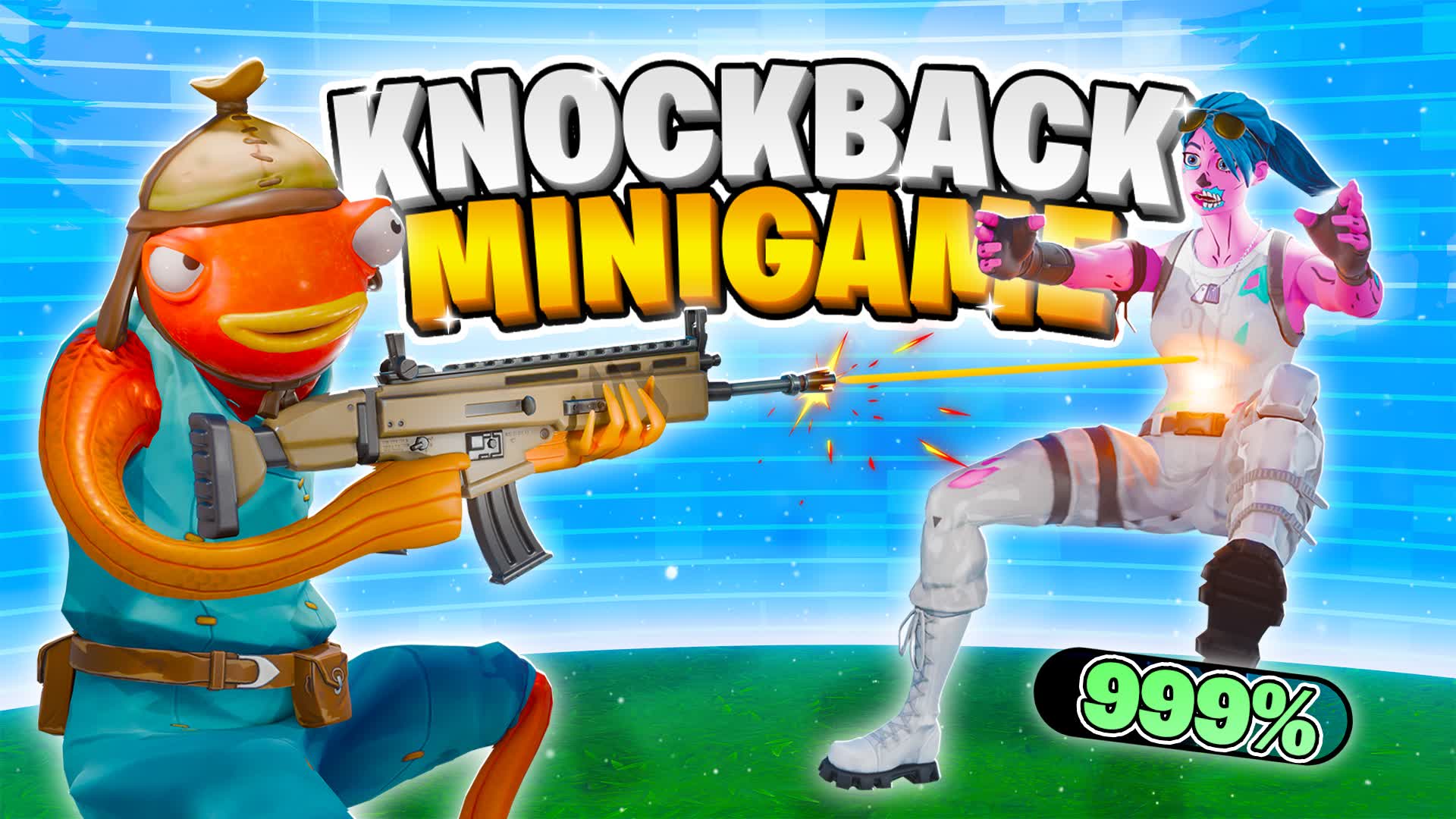 CRAZY KNOCKBACK 👑 MINIGAME — Fortnite Creative map