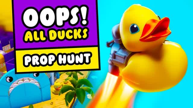 Oops! All Ducks Prop Hunt 🦆 — Fortnite Creative map cover art