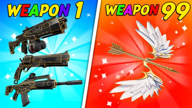 😎 GUN GAME  -  قن قيم 🔫 ONE SHOT — Fortnite Creative map cover art