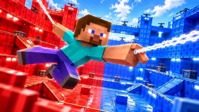 RED VS BLUE SKYLINE PULSE 🔴🔵 — Fortnite Creative map cover art