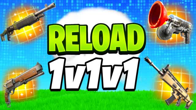 1v1v1 Crazy Reload 1v1 — Fortnite Creative map cover art