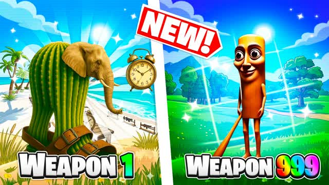 🔥CRAZY🧠SUMMER BRAINROT🔫GUN GAME — Fortnite Creative map cover art