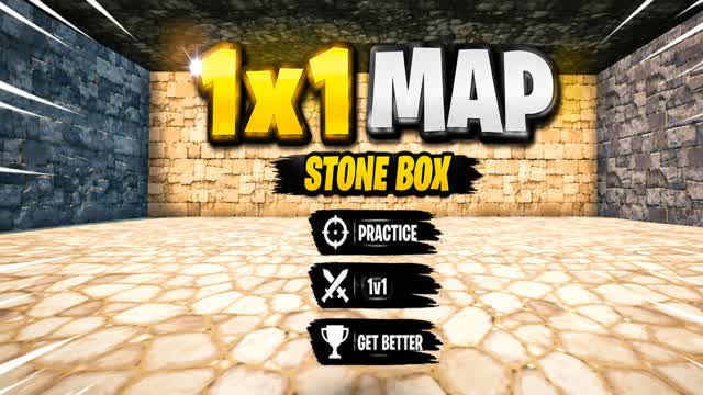 1x1 stone box — Fortnite Creative map cover art