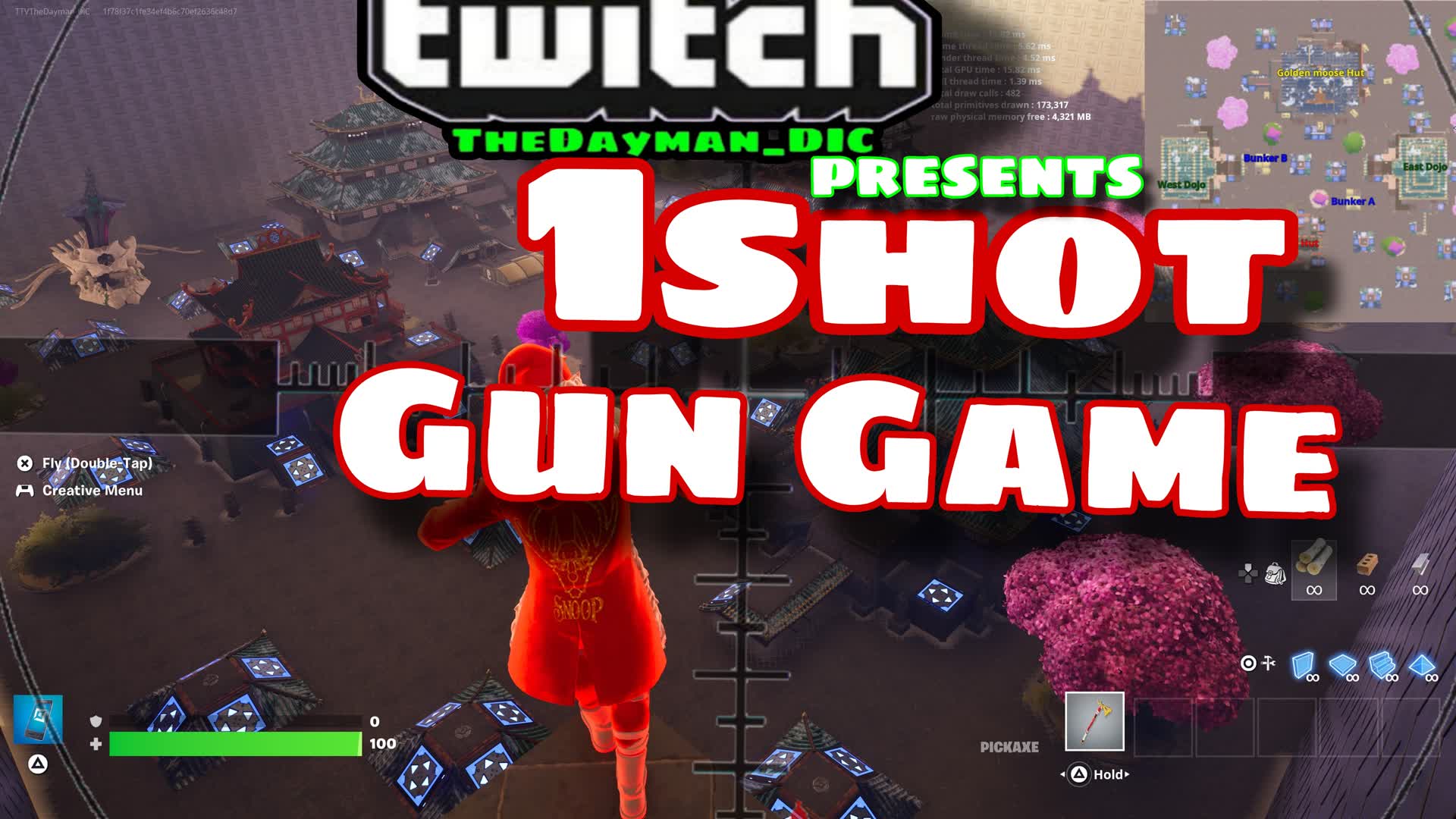 1 shot gun game — Fortnite Creative map