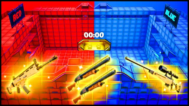 BLUE VS RED TRUST THE SHOT 🔵🔴 — Fortnite Creative map cover art