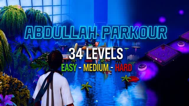 ABDULLAH PARKOUR 34 LEVELS — Fortnite Creative map cover art
