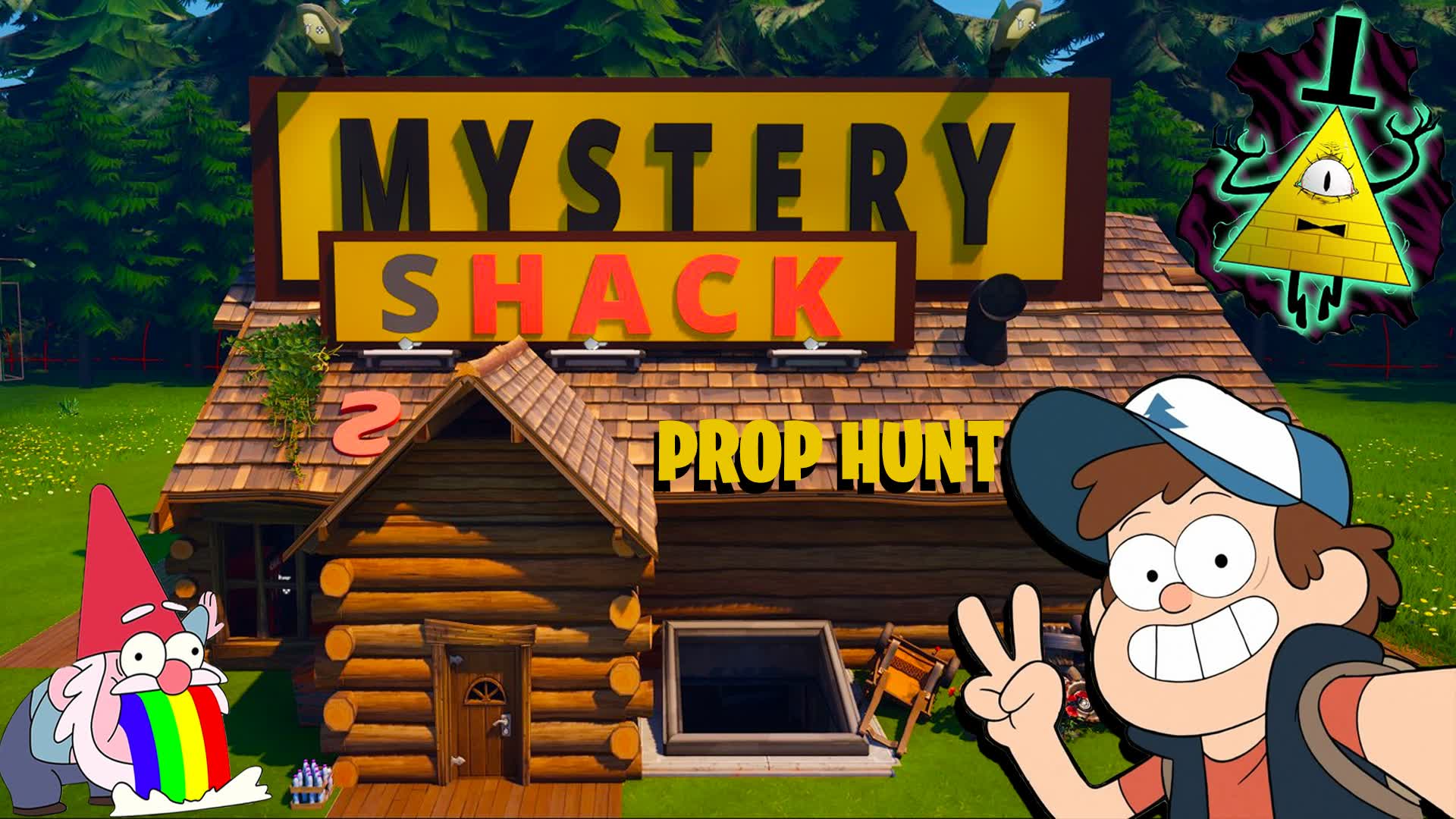 🏠 GRAVITY FALLS SUPER PROP HUNT 🐀 — Fortnite Creative map