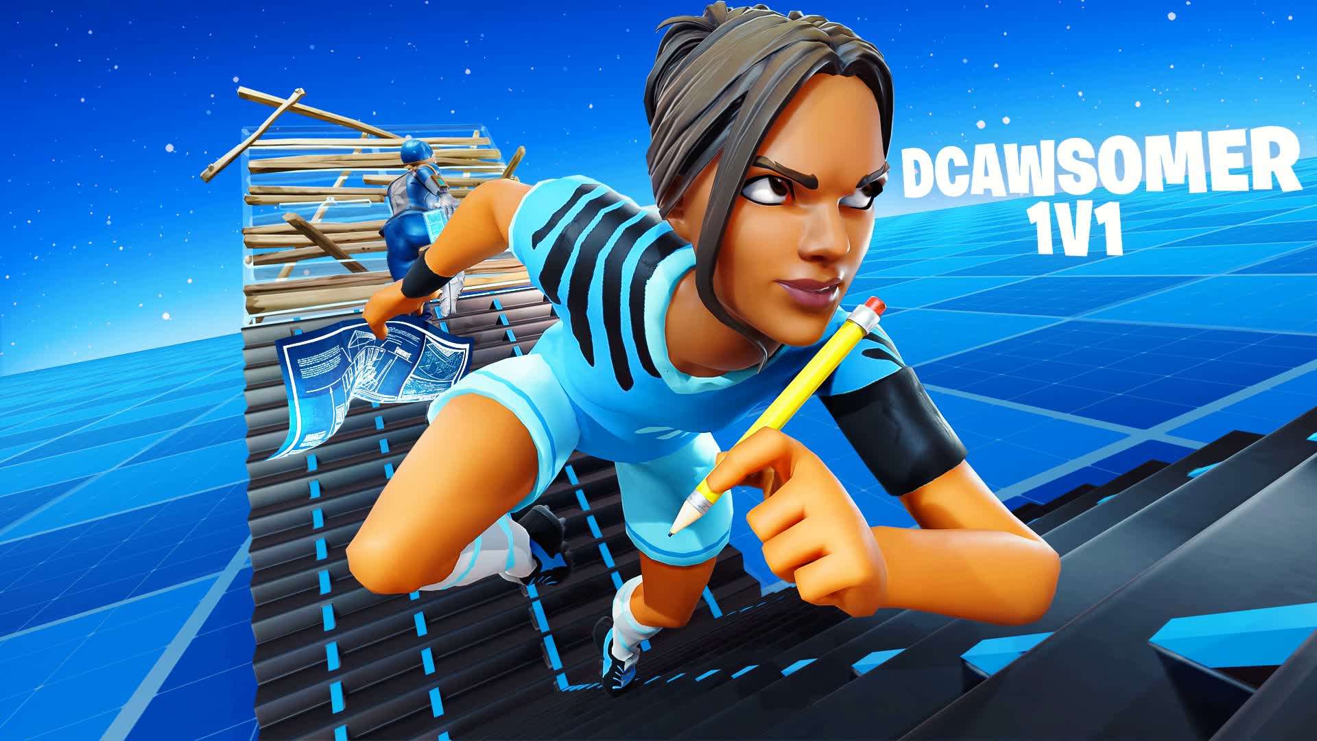 Dcawesomer 1v1 Build Fights (200 Pumps) — Fortnite Creative map