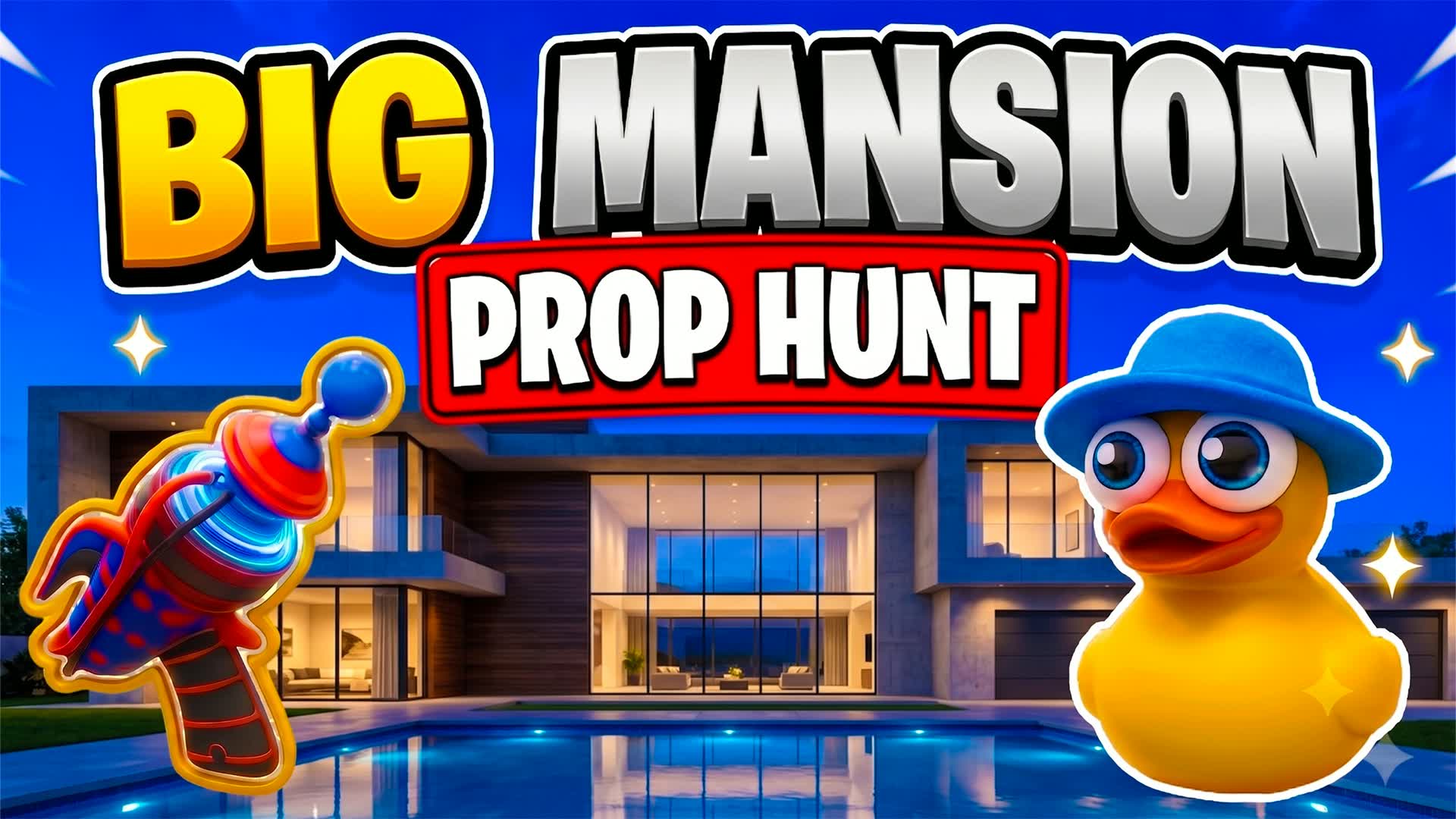 BIG MANSION PROP HUNT ⭐ MEGA — Fortnite Creative map
