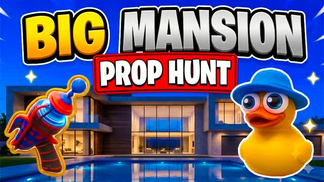 BIG MANSION PROP HUNT ⭐ MEGA — Fortnite Creative map