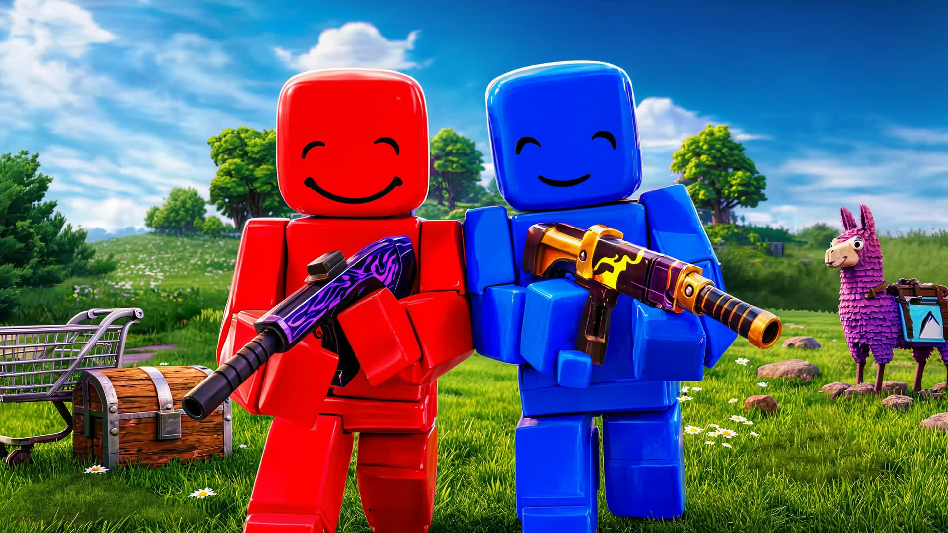 Red vs Blue 🔴🔵SUPER KO — Fortnite Creative map