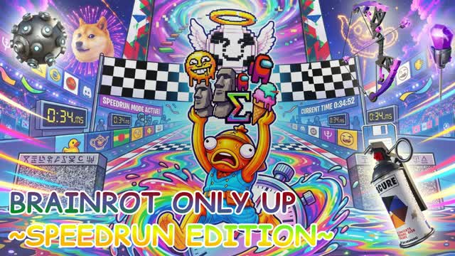 BRAINROT ONLY UP *SPEEDRUN EDITION* — Fortnite Creative map cover art
