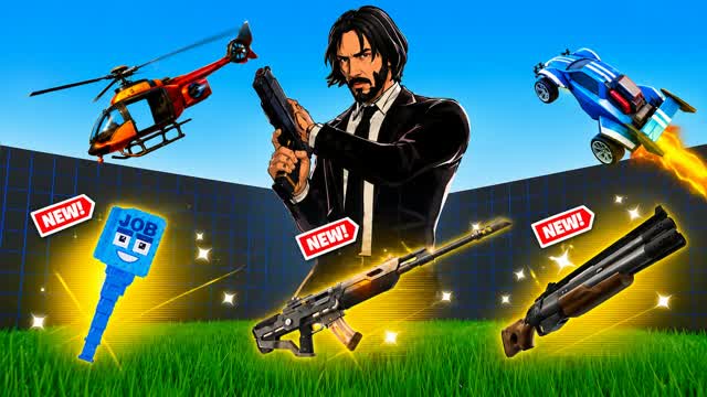 ULTIMATE 1V1 FFA - ALL GUNS & RIDES — Fortnite Creative map cover art