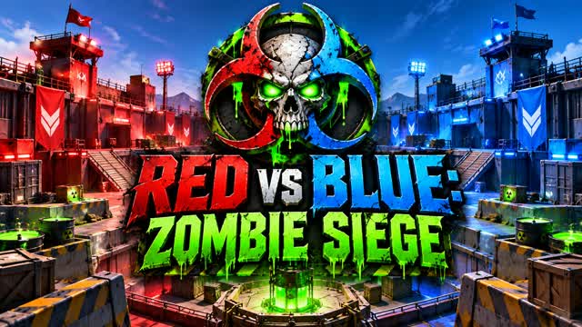 🧟 RED vs BLUE: ZOMBIE SIEGE — Fortnite Creative map