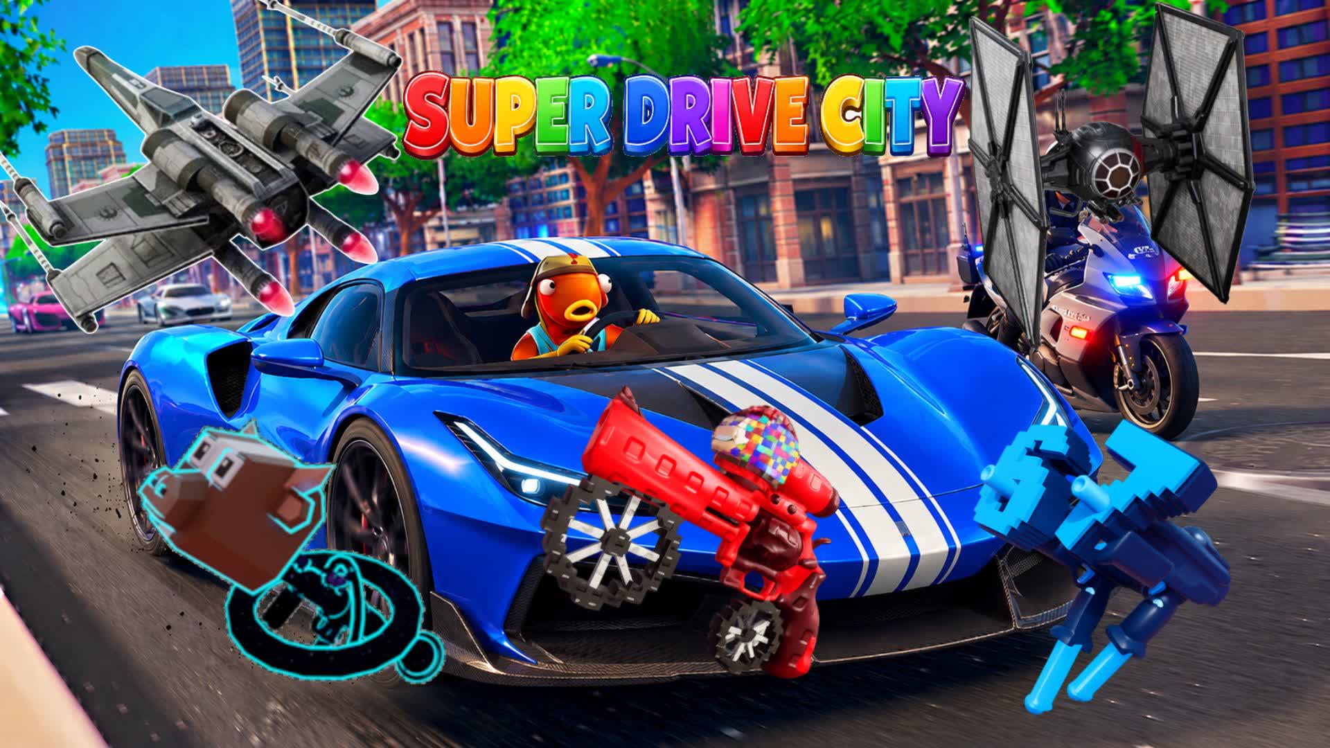 SUPER DRIVE CITY 🚗 — Fortnite Creative map
