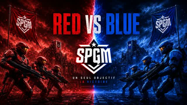 redvsblue spgm — Fortnite Creative map cover art