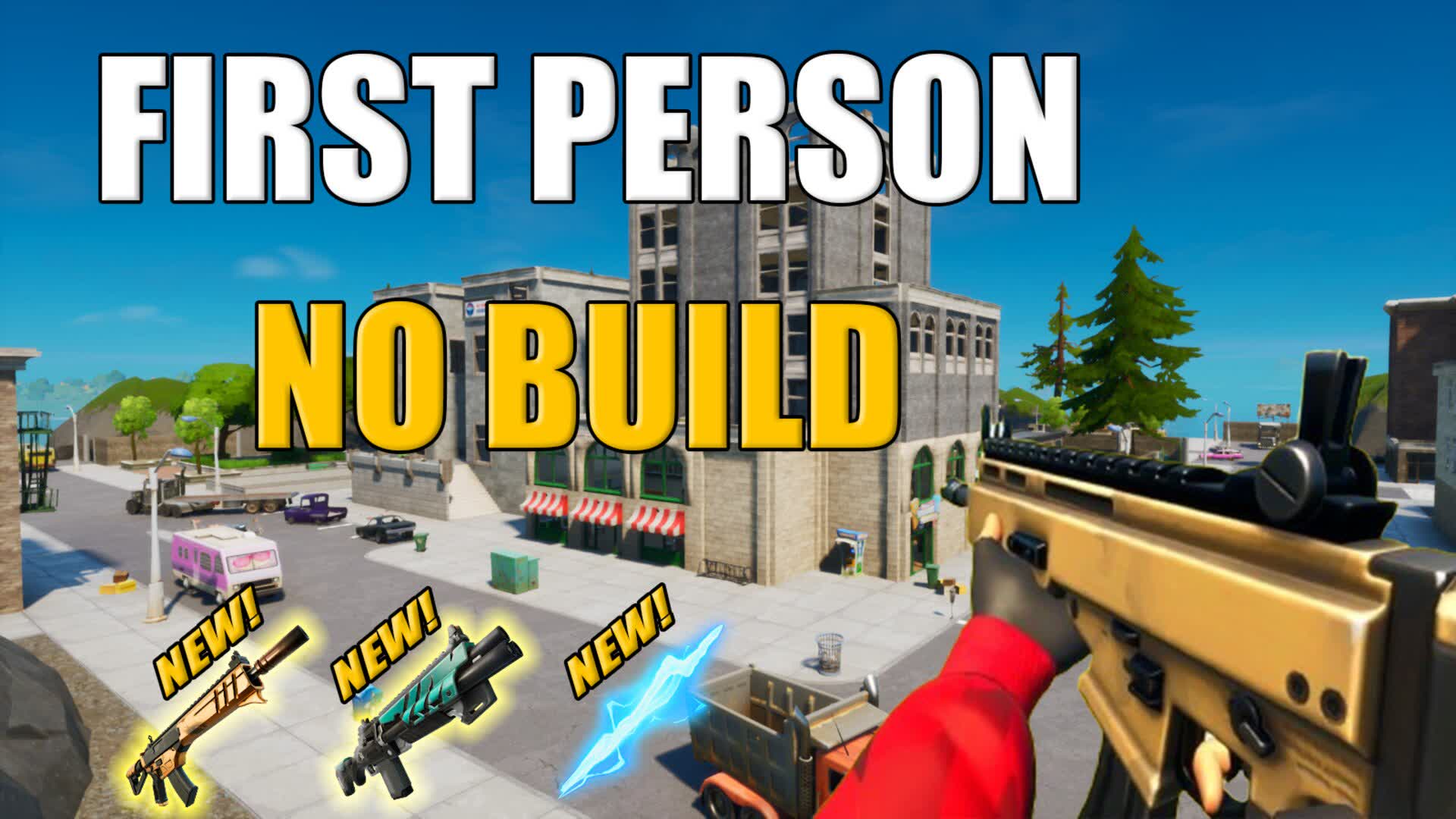 FIRST PERSON - NO BUILD ZONE WARS — Fortnite Creative map