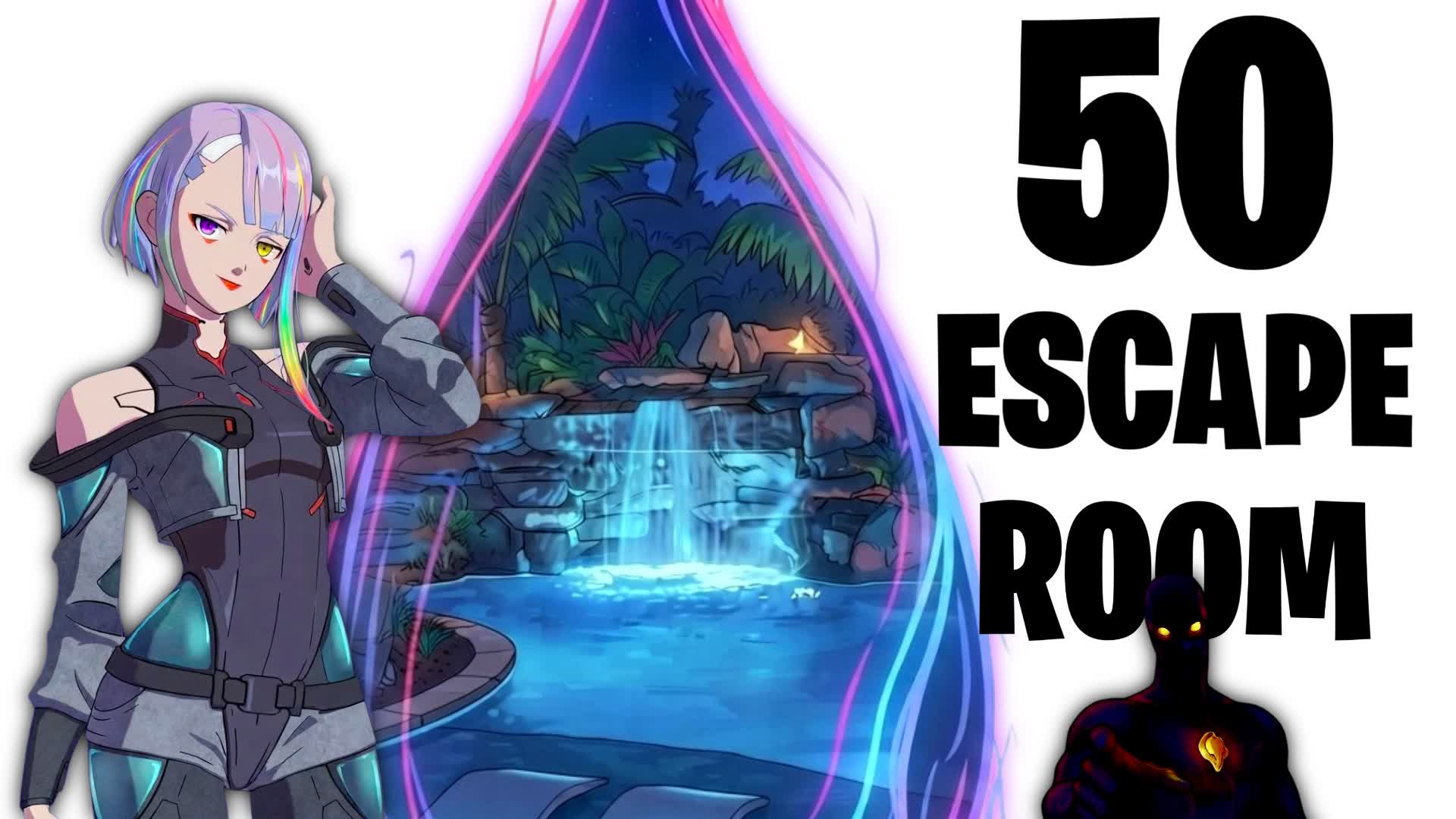 +199 IQ Escape Room 50 Levels [EASY] 🧠 — Fortnite Creative map