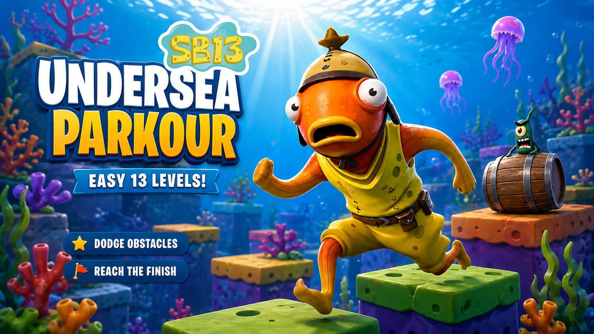 UNDERSEA PARKOUR ( SB13 ) 🔥قاع المحيط — Fortnite Creative map