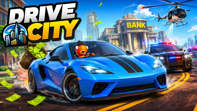 🚓 DRIVE CITY 💥 درايف سيتي  DRIVE FFA — Fortnite Creative map cover art