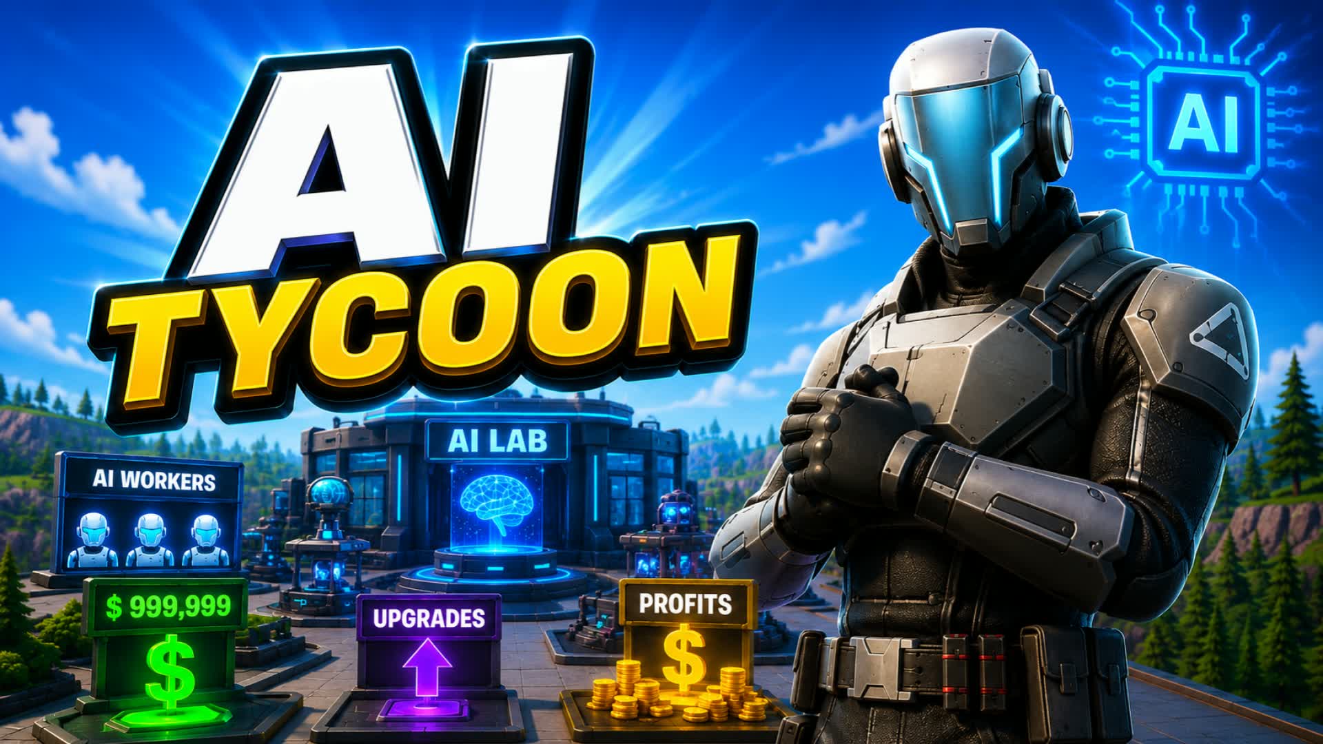 🤖 AI Empire Tycoon — Fortnite Creative map