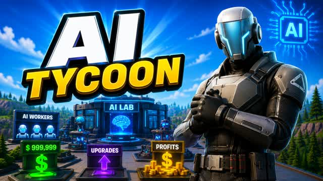 🤖 AI Empire Tycoon — Fortnite Creative map cover art