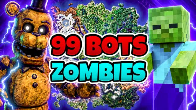 99 BOTS ZOMBIES SURVIVAL MUSIC ONE SHOT — Fortnite Creative map