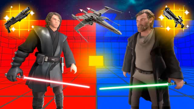 ANAKIN VS OBI-WAN RED VS BLUE 🔴🔵 — Fortnite Creative map
