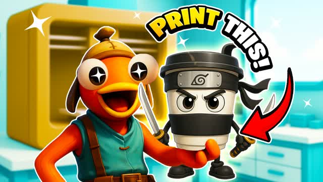3D PRINTER TYCOON — Fortnite Creative map cover art