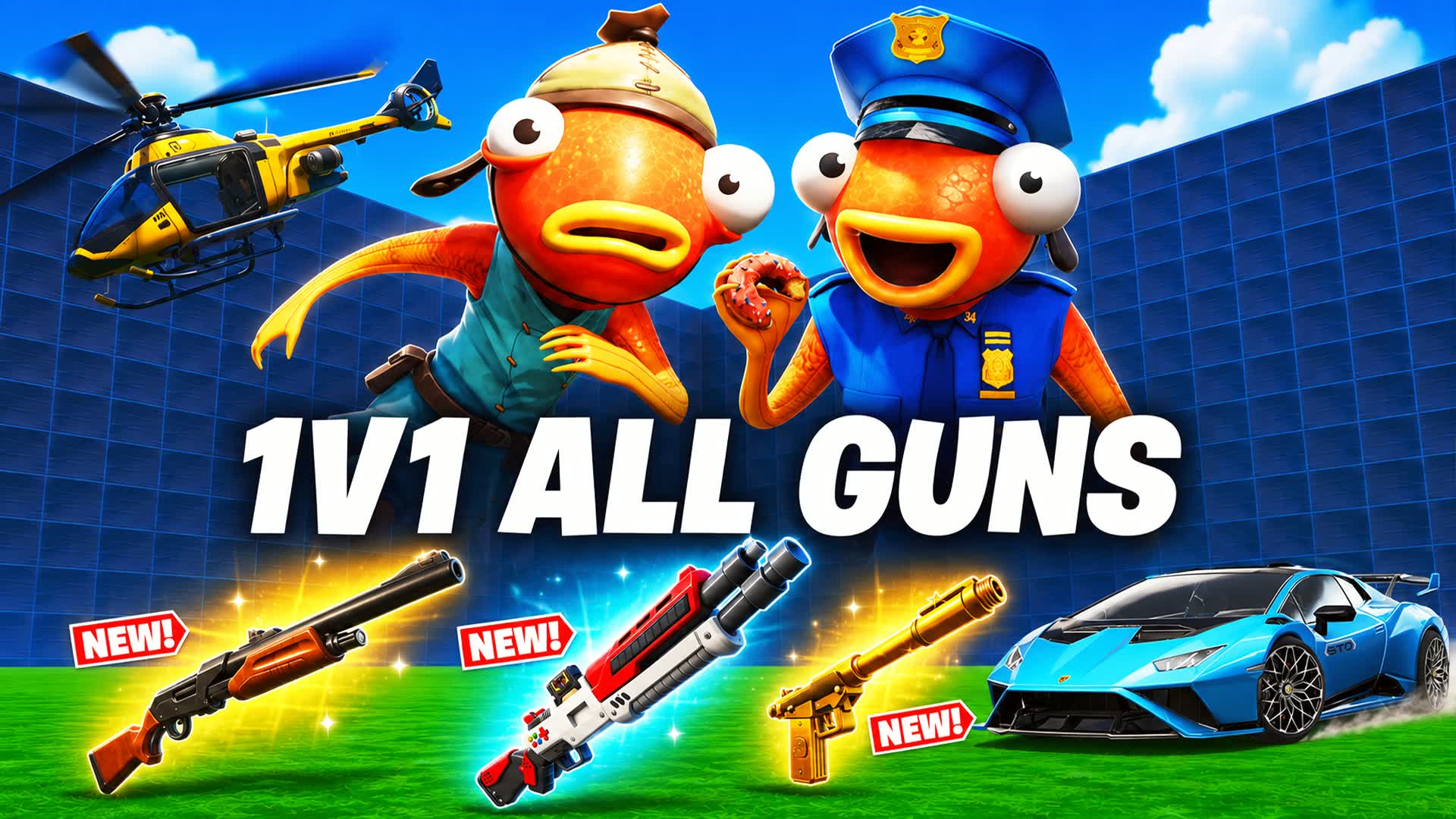 💥1V1 V 1V1 ALL GUNS🤫 — Fortnite Creative map