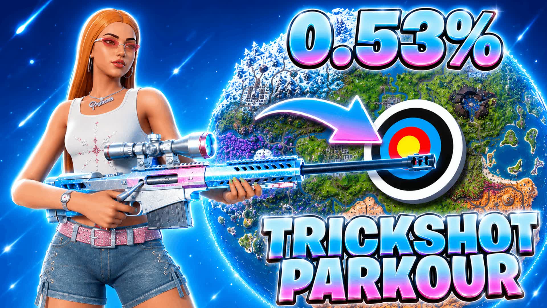 πͺπ° GOLD RUSH TRICKSHOT PARKOUR UNCβοΈπ― β Fortnite Creative map