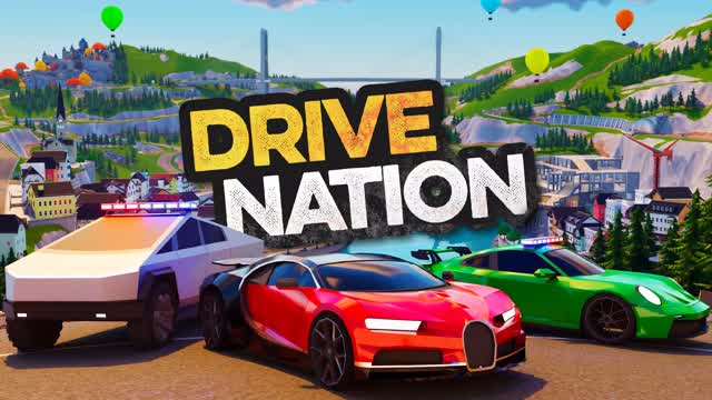 🚓 DRIVE NATION RP — Fortnite Creative map cover art