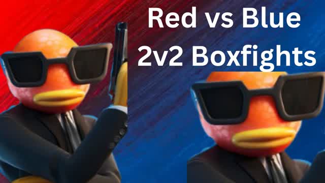 Red vs Blue 2v2 Boxfights — Fortnite Creative map cover art