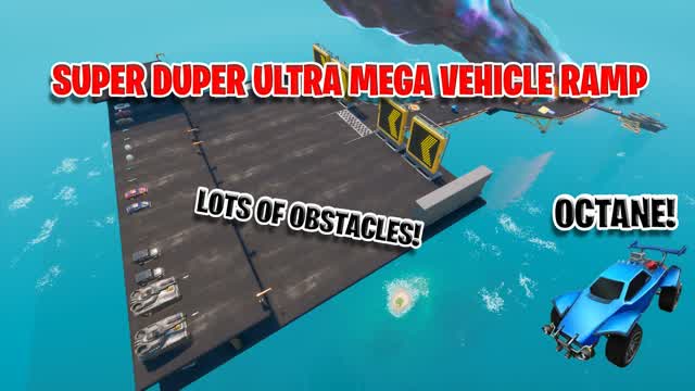 Super Duper Ultra Mega Vehicle Ramp — Fortnite Creative map cover art