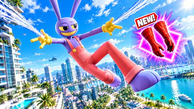 🎯CRAZY SPIDER CITY GUN GAME NEW!!😎 — Fortnite Creative map cover art