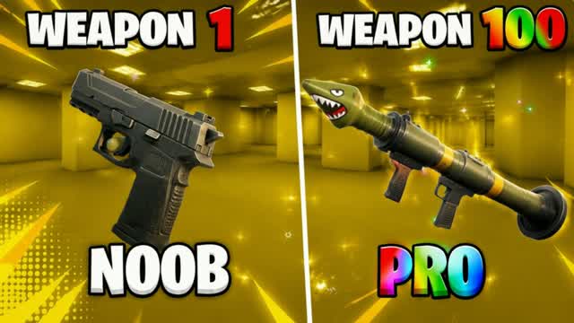 BackRoom Gun Game — Fortnite Creative map