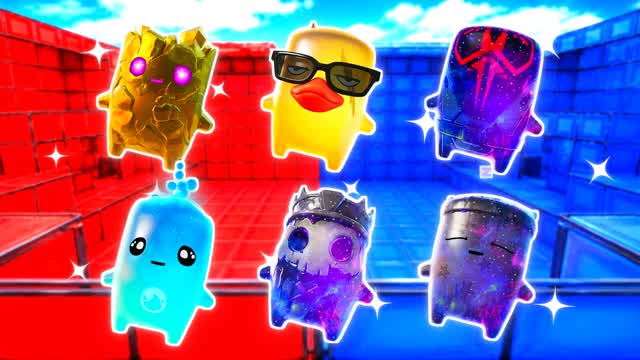 RED VS BLUE HUNTER TRACE 🔴🔵 — Fortnite Creative map cover art