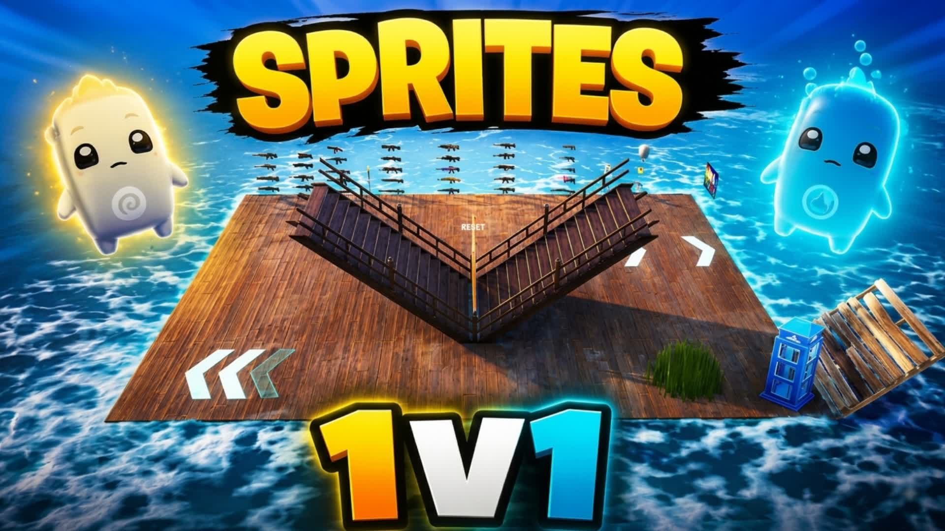 SPRITES 1V1 BUILD FIGHT by DZIEDZIC — Fortnite Creative map